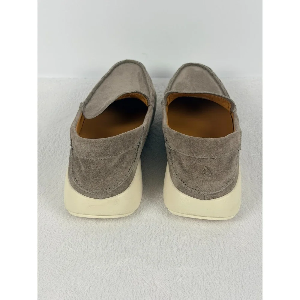 OluKai Ka'a Loafer Men's 10.5 Cooler Grey Suede Slip On Drop-In Heel 10535-1G1G